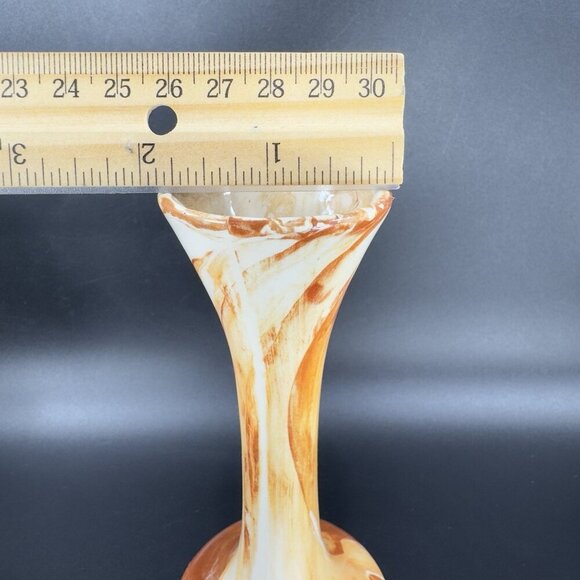 Vintage Alaska Pottery Bud Vase Vessel With Marble Glaze Multicolor W Sticker - Picture 4 of 13